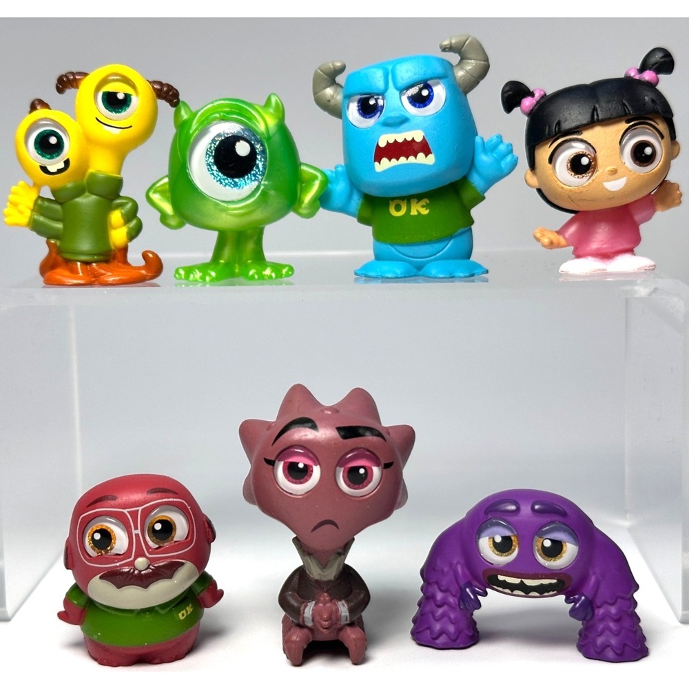 Disney Doorables Pixar MONSTERS INC UNIVERSITY Multi Series Lot of 7 RETIRED NEW